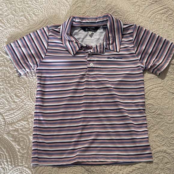 Ben Sherman Kids Polo with Blue and Red Stripes - Picture 1 of 2